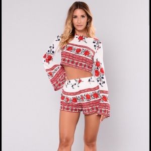 Bogota Border Print Set- Ivory